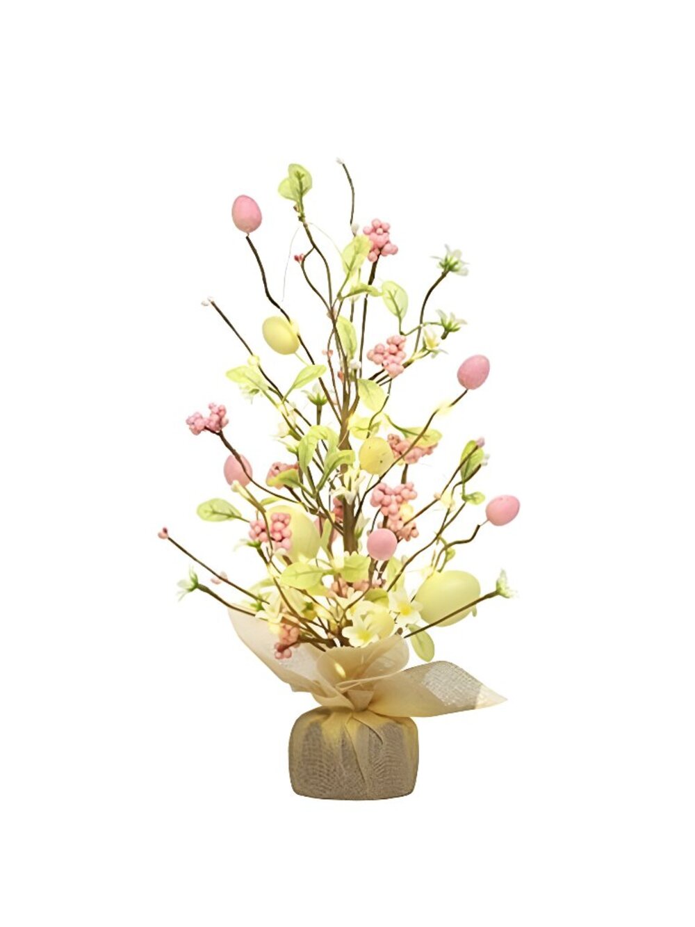 Easter Decorations, 18 Inch Pre-Lit Easter Egg Tree Tabletop Decor